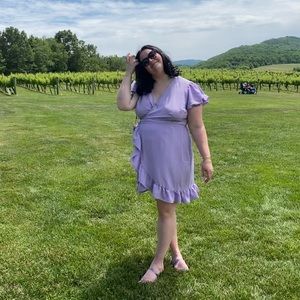 Eloquii 20 Woven Crepe Wrap Dress